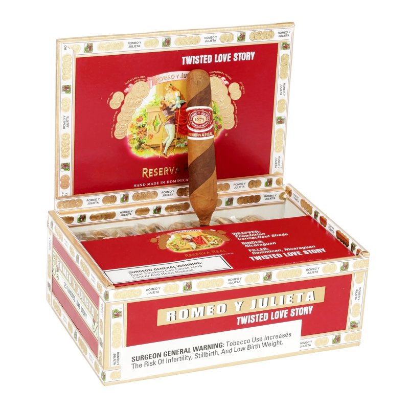 ROMEO Y JULIETA RESERVA REAL TWISTED LOVE STORY (46X4 1/4) BOX OF 25