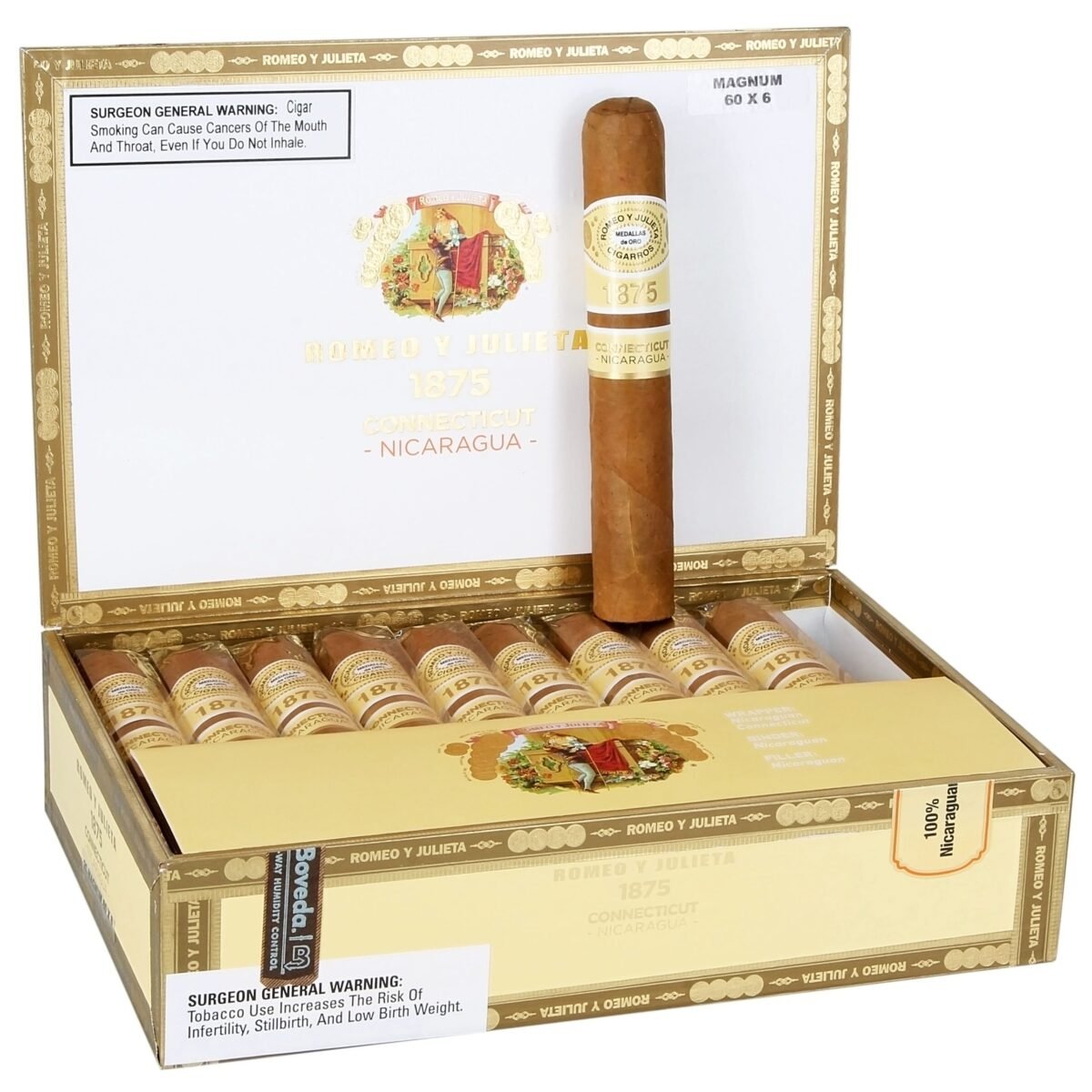 ROMEO Y JULIETA 1875 CONN NICA MAGNUM (60X6) BOX OF 20