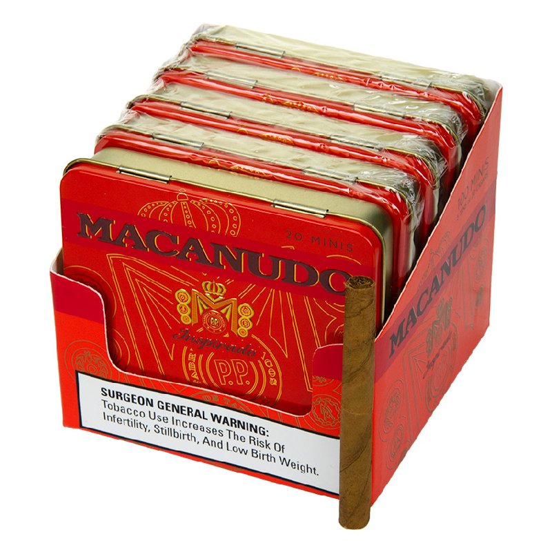MACANUDO INSPIRADO ORANGE MINIS TINS UNIT OF 100 (5 TINS OF 20)