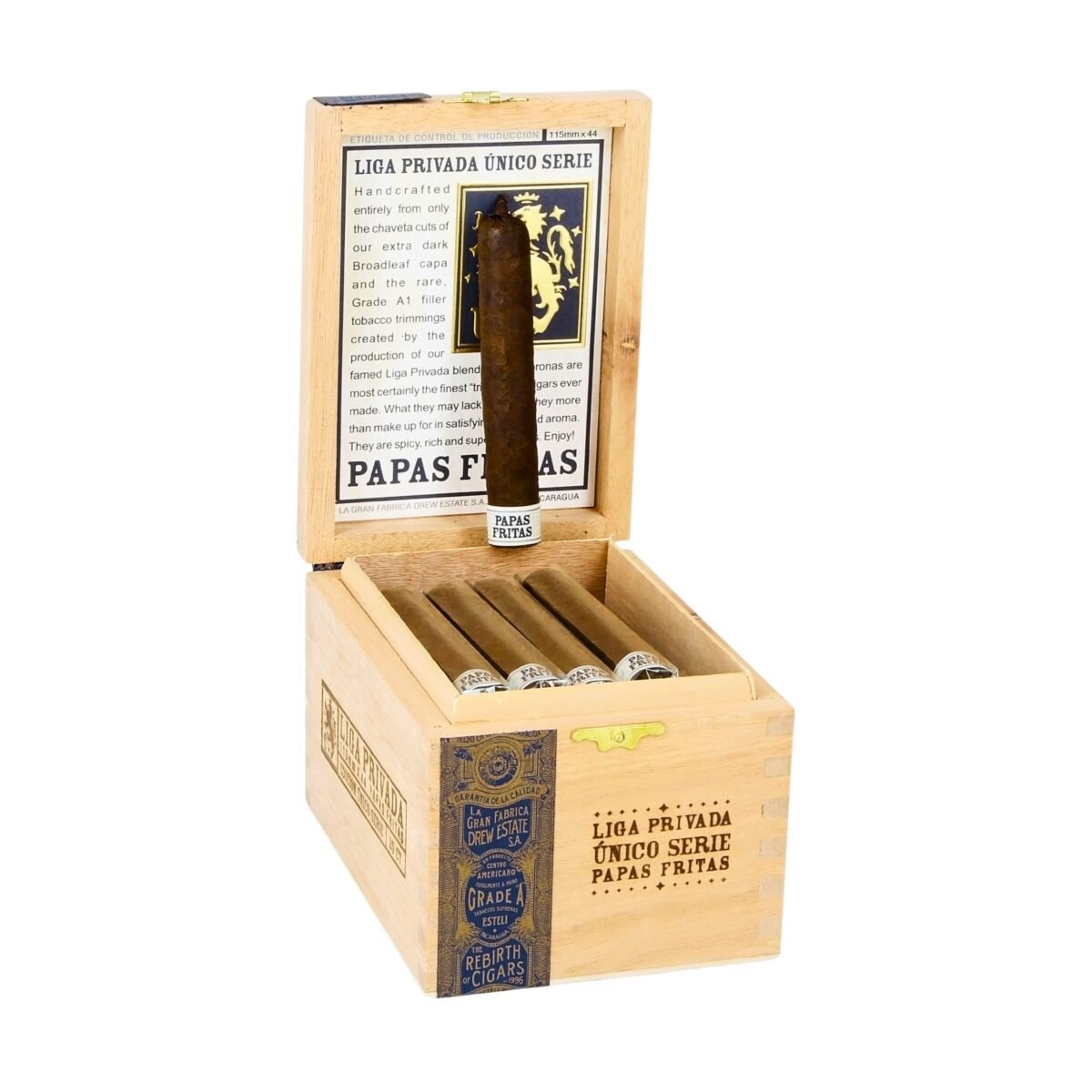 LIGA PRIVADA UNICO PAPAS FRITAS (4 ½ X 44) BOX OF 25