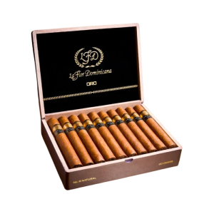 Open box of premium cigars