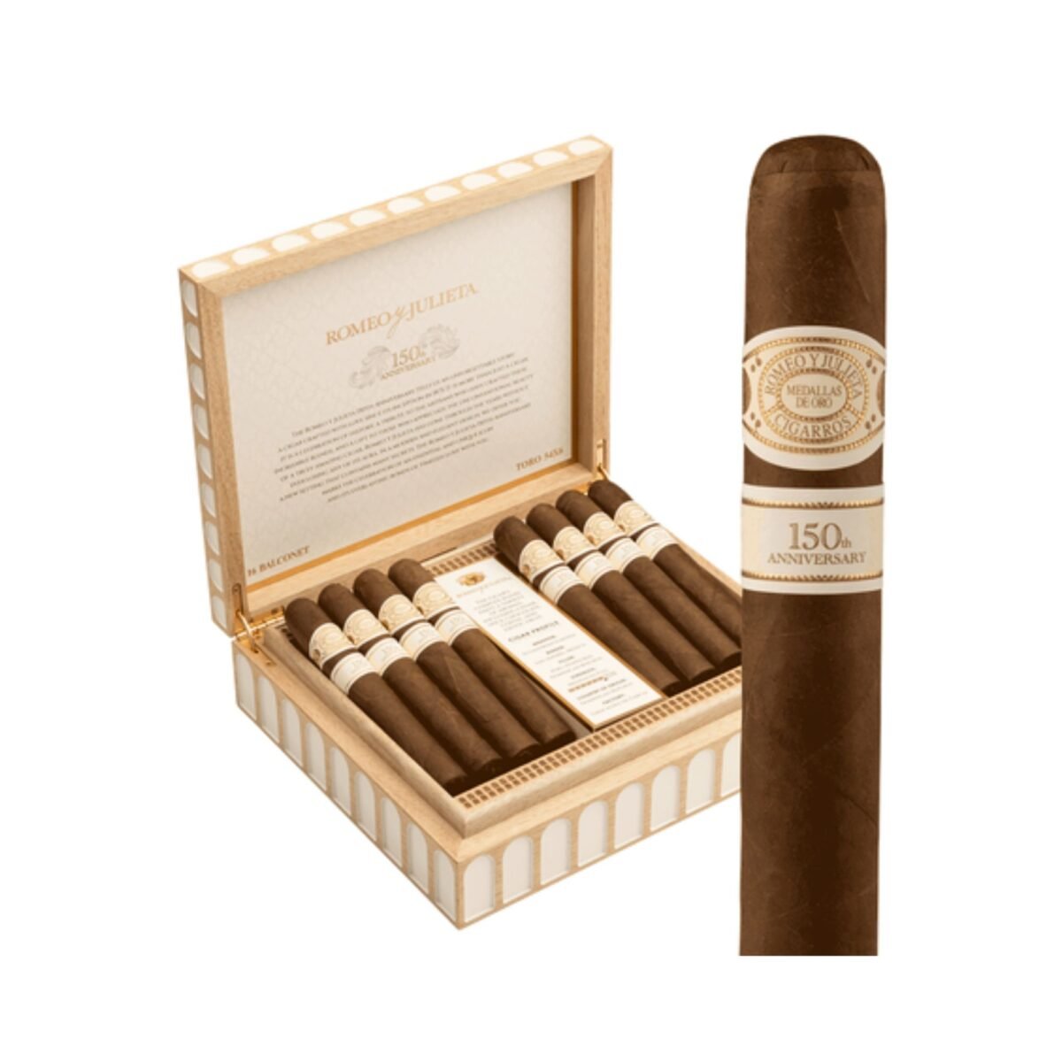 ROMEO Y JULIETA 150TH ANNIVERSARY BALCONET (54X6) BOX OF 16