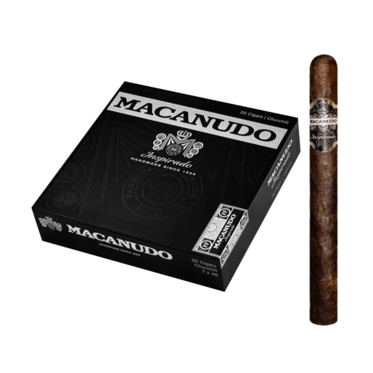 MACANUDO INSPIRADO BLACK CHURCHILL BOX OF 20
