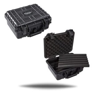 GURKHA BLACK PLASTIC HUMIDOR FLAG/NO FLAG PLAIN