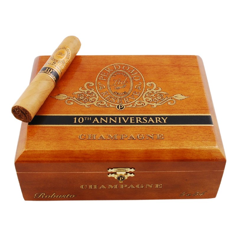 PERDOMO RESERVE 10 ANNIVERSARY ROBUSTO CHAMPAGNE (5 X 54) BOX OF 25