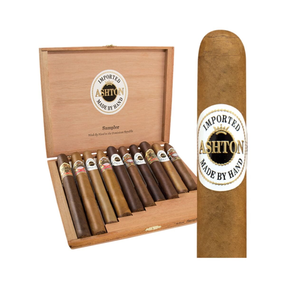 ASHTON CIGAR SAMPLER BOX OF 10