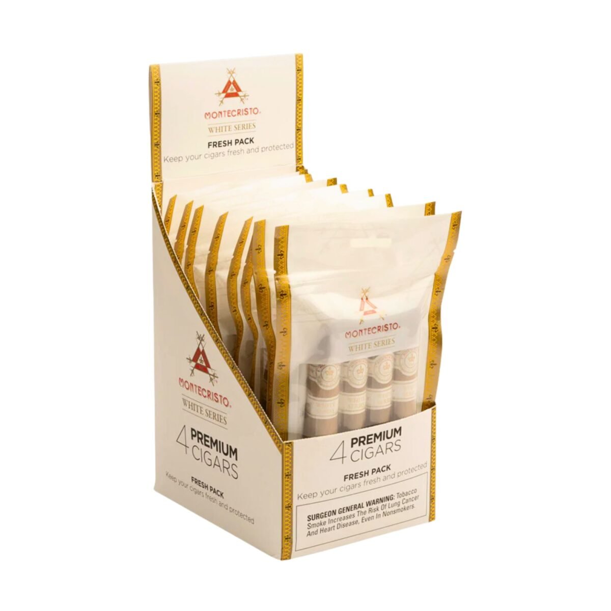 MONTECRISTO WHITE 4 TORO FRESH PACK PACK OF 32