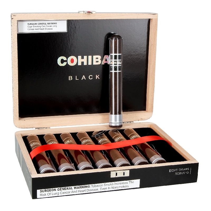 COHIBA BLACK ROBUSTO CRYSTAL BOX OF 8