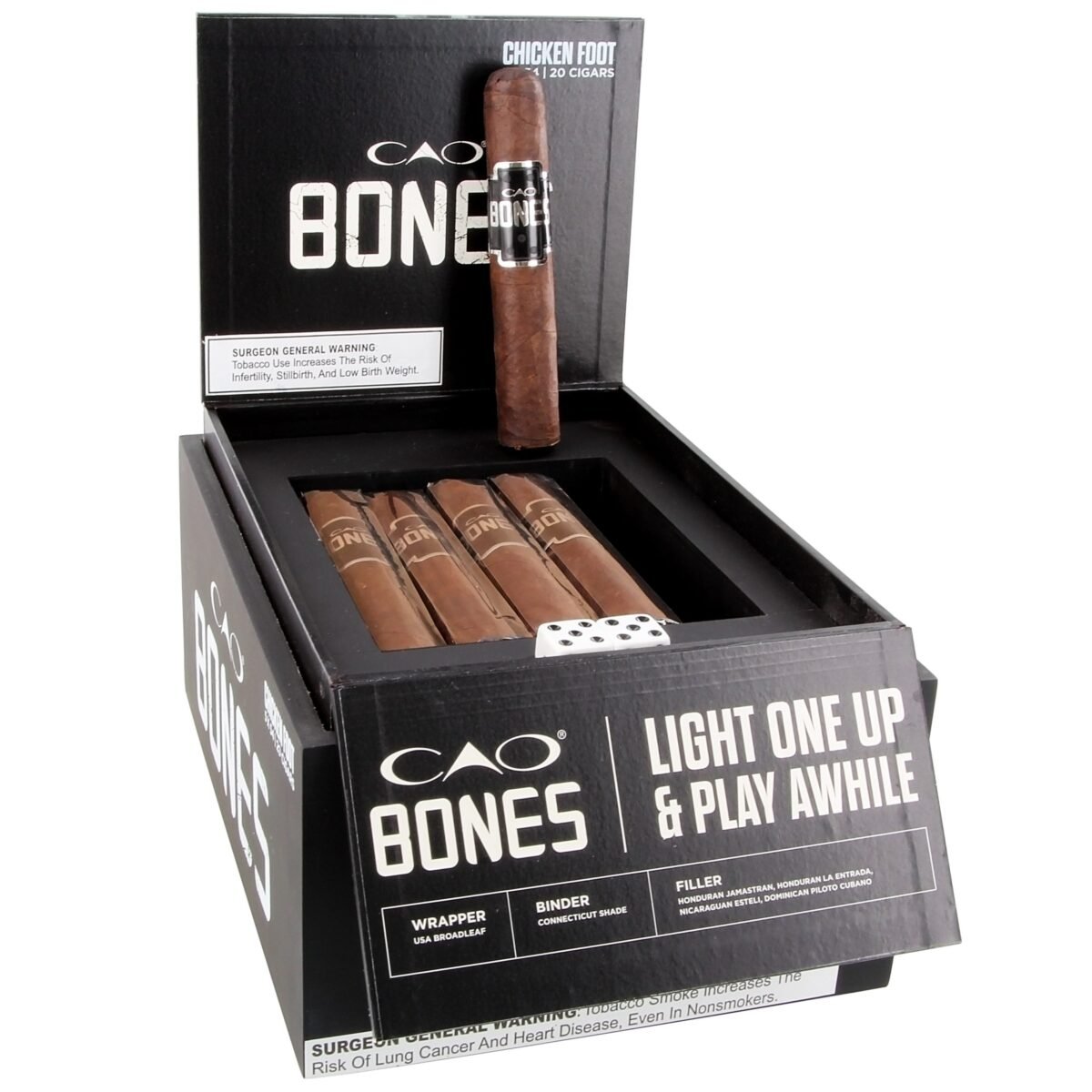 CAO BONES CHICKEN FOOT (5X54) BOX OF 20