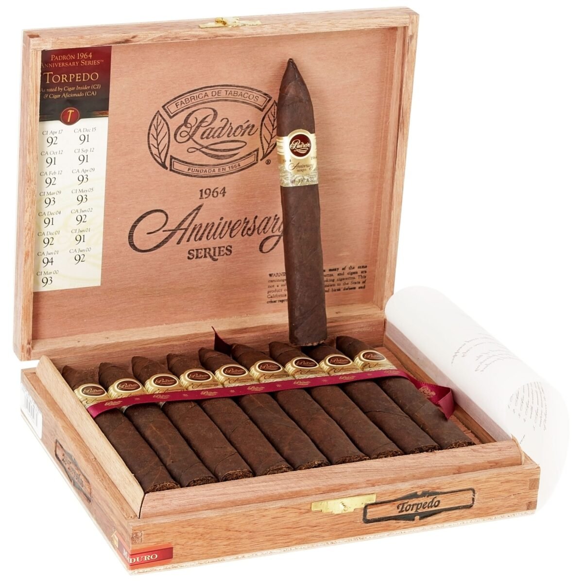 PADRON SERIE 1964 TORPEDOS MAD (52 X6) BOX OF 20