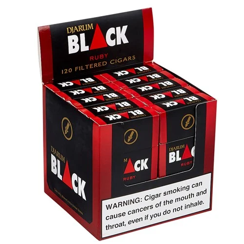 DJARUM BLACK RUBY 120CT MINI 10 PK OF 12