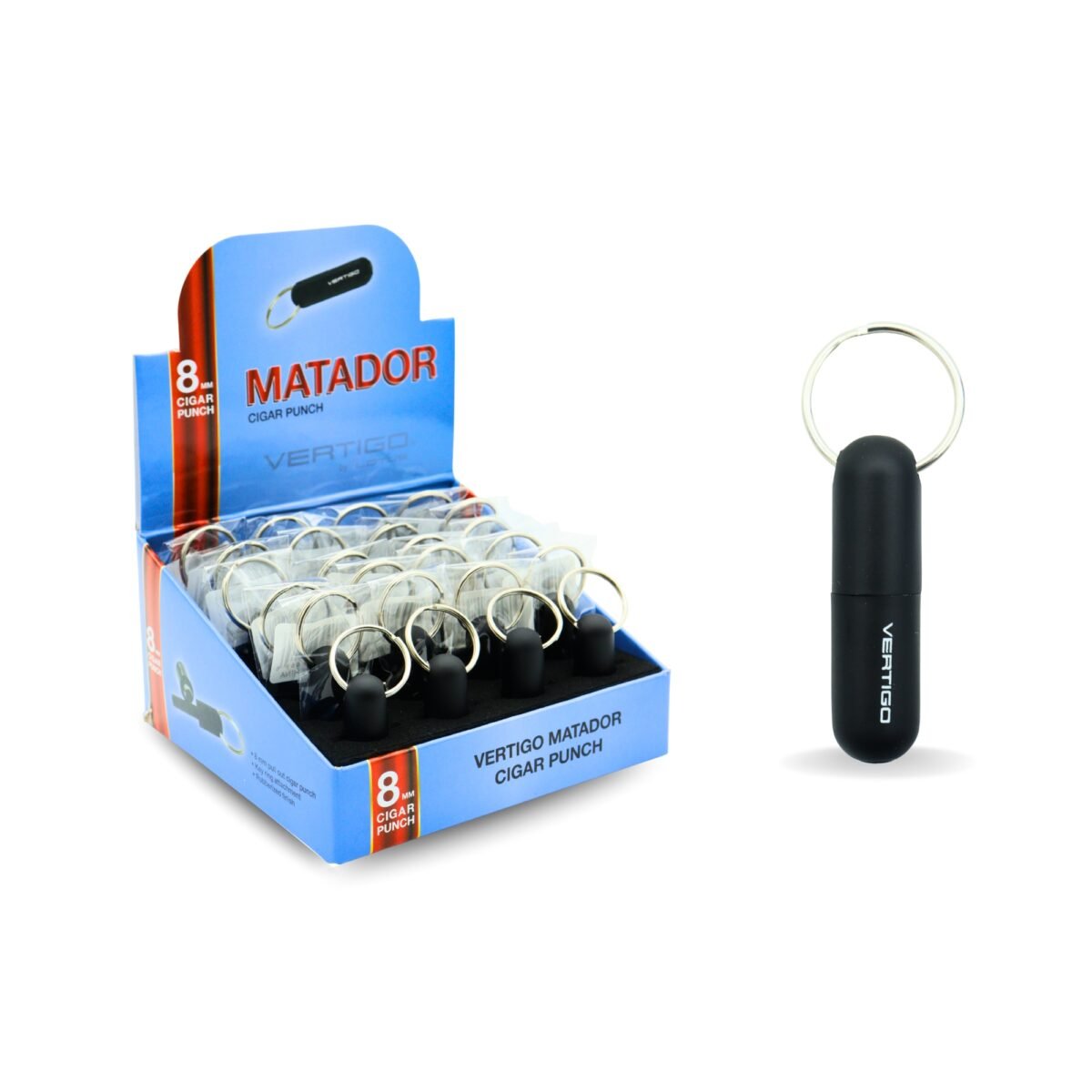 LOTUS VERTIGO MATADOR RUBBERIZED CIGAR PUNCH – 24CT BOX