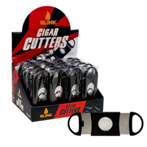 BLINK CIGAR CUTTERS PLASTIC BLACK ROUND – BOX OF 24