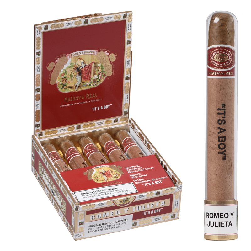 ROMEO Y JULIETA RESERVA REAL IT’S A BOY ROMEO TUBE BOX OF 10