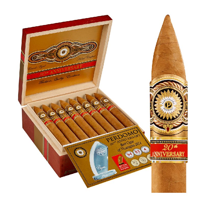 PERDOMO 20TH ANNIVERSARY CONN TORPEDO T6554 BOX OF 24